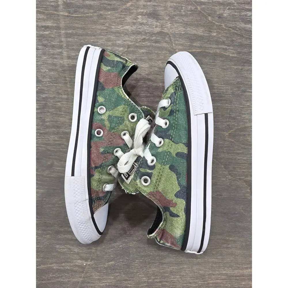 Converse Chuck Taylor All Star Green Camo Low Top Sneakers Size 1 Junior